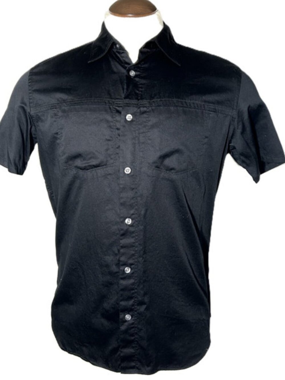 NEW Calvin Klein Short Sleeved Black 100% Cotton Shirt Men's sz Small